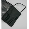 makeup pouch bi-fold with brush holder