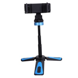 TEHAUX Portable Mini Tripod Selfie Stick Retractable Folding Phone Holder for Live Streaming Photography Easy to Carry Lightweight Durable Design Blue