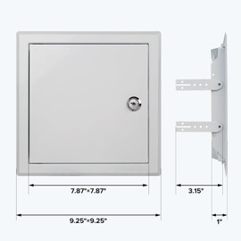 Donext Access Panel for Drywall/Ceiling, Wall Hole Cover with Lock and Keys, 8"x8" Metal Access Door, Concealed Service Door for Electrical and Plumbing