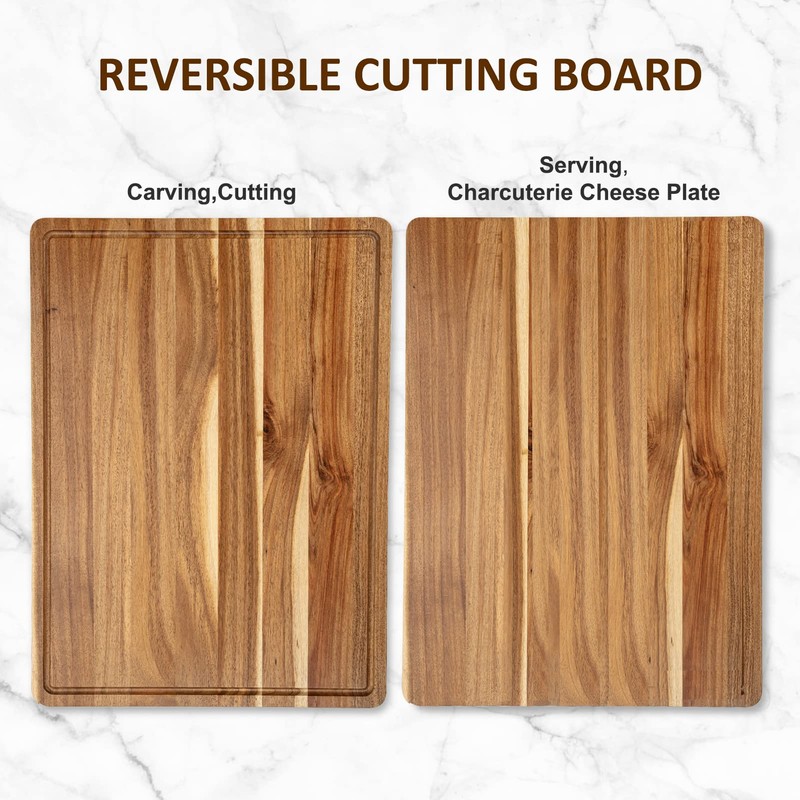 Extra Large Wooden Cutting Board Heavy Duty Chopping Board with