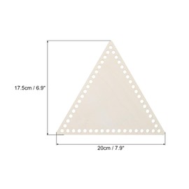 MECCANIXITY 2 Pcs Wooden Basket Bottoms Triangle Base Wood Color Pad for DIY Knitting Crochet Storage Bag Weaving Crafts Home Decoration Hand Wrapping Work
