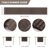 BAZIOE Linen Table Runner Brown Table Runner Washable Modern Table