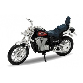 DieCast Model Motorcycle Honda Steed 600 Black Metal Welly Motorcycle Model 1:18