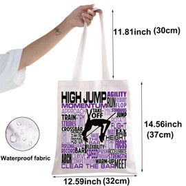 BWWKTOP High Jumper Canvas Tote Bag High Jump Sport Lovers Gifts Track And Field Gifts, High Jump, One Size