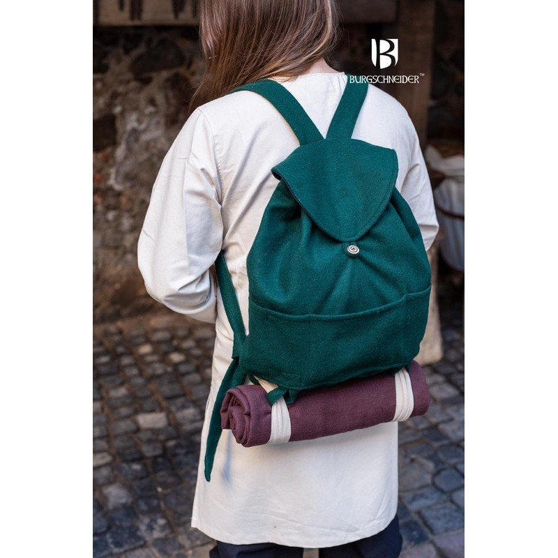 Burgschneider - Robin Backpack - Green (Standard, Unisex, Wool) Medieval