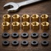 10 Pcs 3/8 Inch NPT Brass Pipe Caps with Rubber