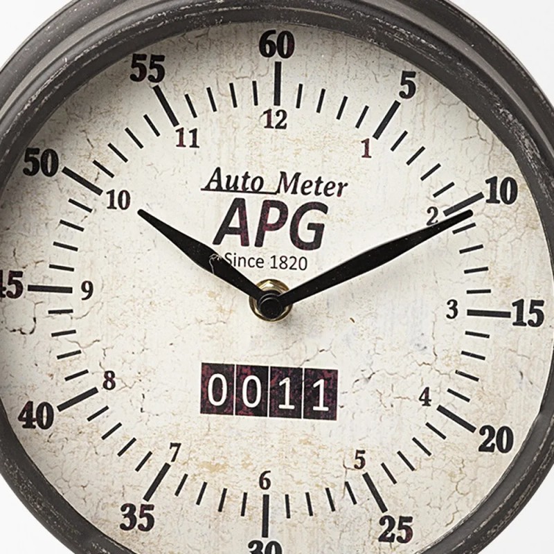 Homeroots 16" Black Metal Table Clock