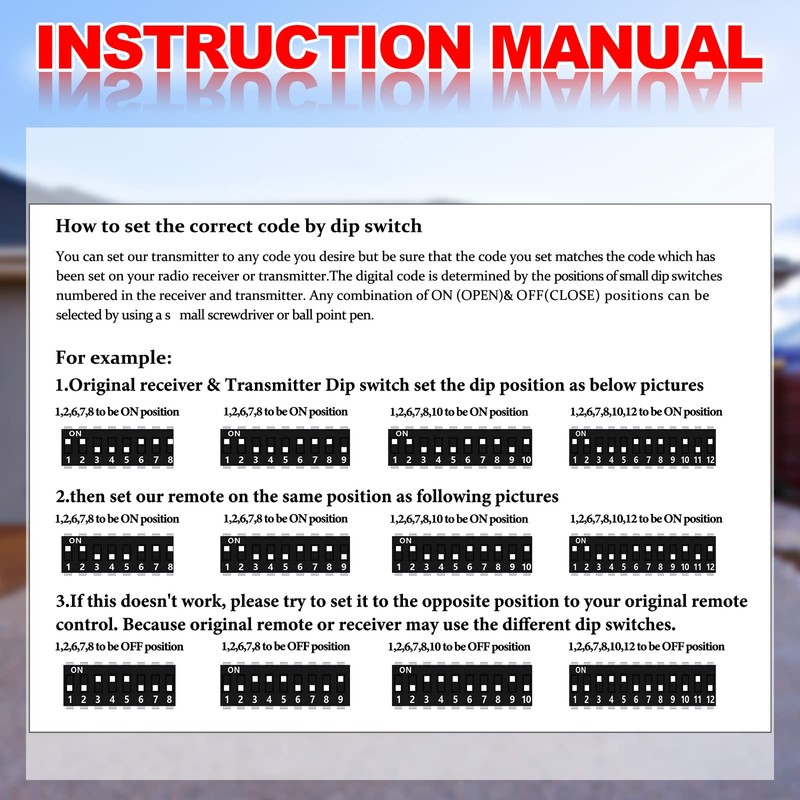 Kingdder Garage Door Remote Compatible with Linear Multicode 300mhz 10