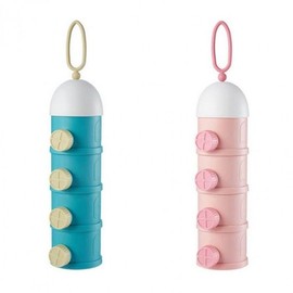 Owner Clan [Owner Clan] Popular Product Protein Dispensing Container 4-Tier Protein Divider Supplement [W - Apricot/Full Size / [오너클랜]인기상품 단백질 소분통 4단 프로틴 분할통 보충제 [W - 살구/본품