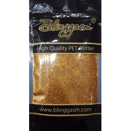 Blinggasm Premium Solvent Resistant Polyester Glitter 3.5 oz by Weight .008 or .015 for Tumblers Crafts Nails Cosmetics Body Paint (Metallic #8 B0208 Red Gold, .015 (1/64") 3.5 oz)