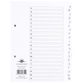 Concord Index A-Z A5 White TAB CS73