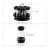 Relaxdays Spice Carousel with 8 Spice Shakers, 360° Rotation, Portable,