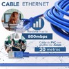Genérico - Cable de Red Ethernet 20 metros Categoría CAT