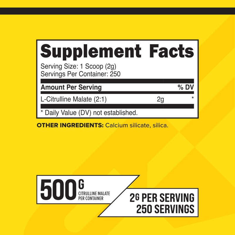 PrimaForce L-Citrulline Malate Powder, Unflavored, 500 Grams - Vegan, Non-GMO