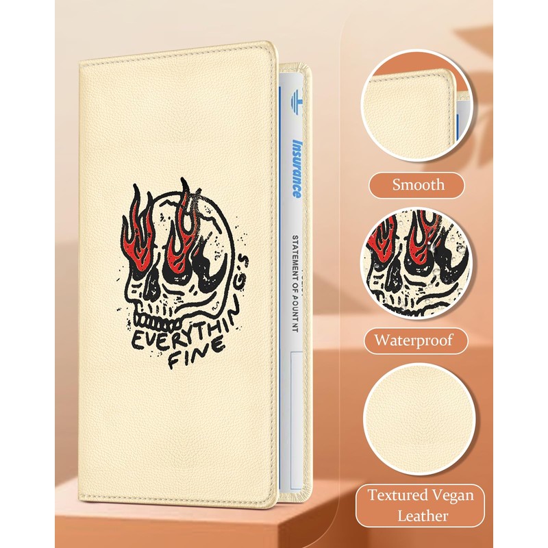 Slohif Car Registration and Insurance Card Holder with Magnetic Shut