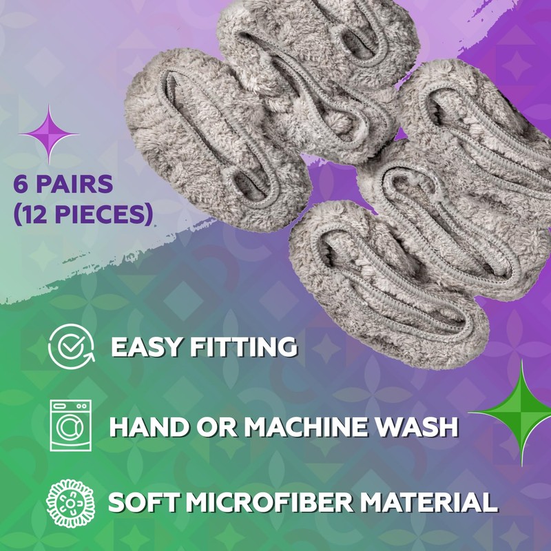 HOGA Set of 12 Microfibre Cloths as Replacement for Automatic