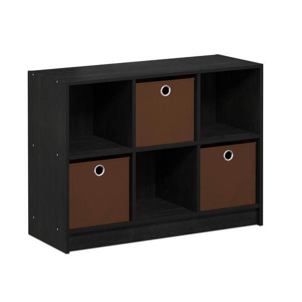 Furinno Basic 3x2 Bookcase Storage, Americano/Brown