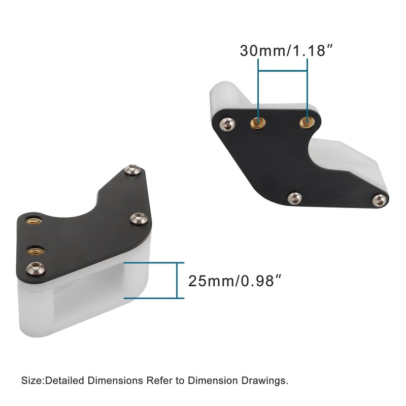 GOOFIT Motorcycle Black Placstic Chain Guard Guide Protector Replacement for