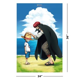 One Piece - Anime TV Show Poster (Shanks & Monkey D. Luffy) (Size: 24" x 36")