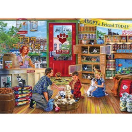 RoseArt - Back to The Past - Pet Store Friends - 1000 Piece Jigsaw Puzzle