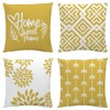 NIULAA Mustard Yellow Cushion Covers 50cm x 50cm Set of