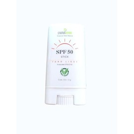 Protector Solar Mineral en Barra SPF 50, Tono Medio, 100% Vegano, Protección UVA/UVB, 13 g