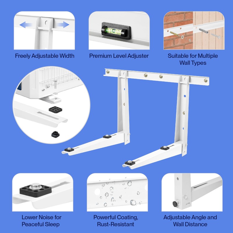 Della Outdoor Wall Mounting Bracket for Ductless 6000-36000 BTU Mini