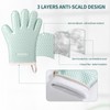 MAD SHARK Silicone Oven Mitts Heat Resistant 450 Degrees,Waterproof &