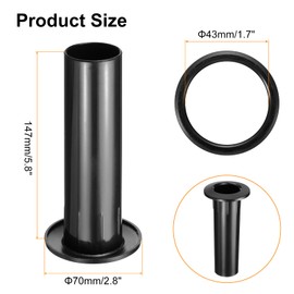 sourcing map 6Pcs 43x147mm/1.7 x 5.8 Inch Speaker Port Tube Subwoofer Bass Box Tube Bass Woofer Box Speaker Air Port for DJ/PA Speaker Cabinets