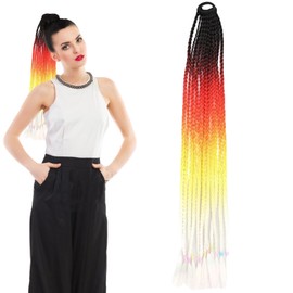 Traziewell Crochet Hair Extensions for Black Women Hair Extension Blonde Ombre Bridesmaid Hair Accessories Pre Stretched Hair Extensions Synthetic Braiding Extensions Hair Cosplay Hair Pieces 3018