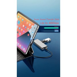 Honwor USB-C 90° Right Angle Adapter, 40Gbps PD 100W 8K 60Hz Charging & Data Transfer for MacBook Pro, Thunderbolt 4, and More Type-C Devices (Middle Bend)