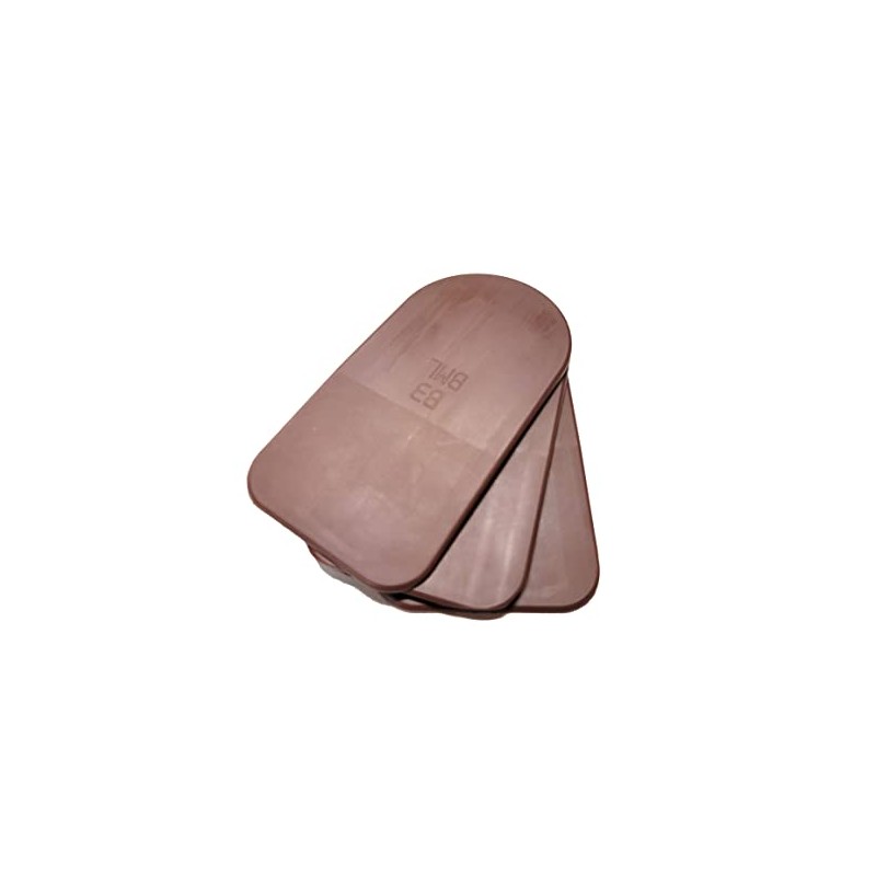 BML 3mm Heel Lifts, 3pk (Boys, Red [Firm])