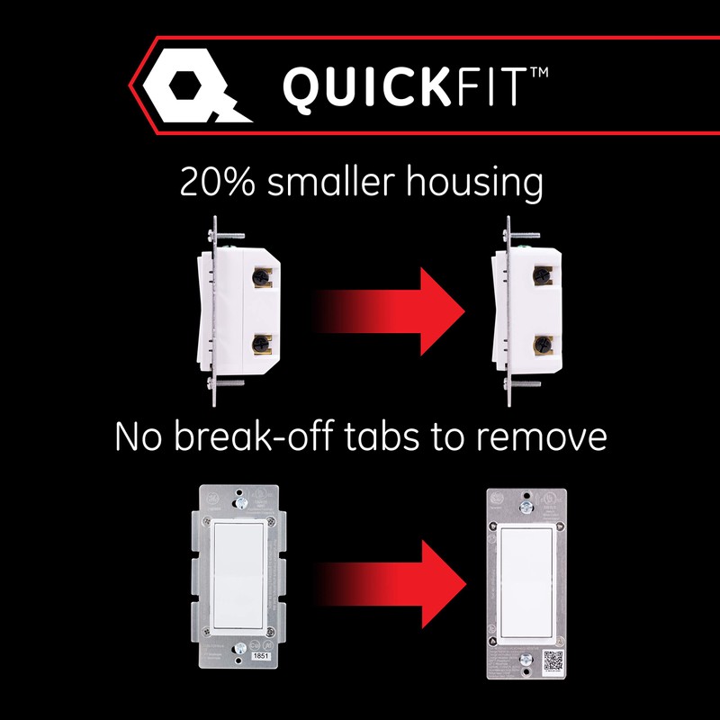 Enbrighten Add-On Switch QuickFit and SimpleWire, In-Wall Rocker Paddle, Z-Wave