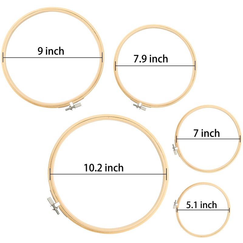 Similane Embroidery Kit 215 Pcs,100 Colors Threads,5 Pcs Embroidery Hoops,3