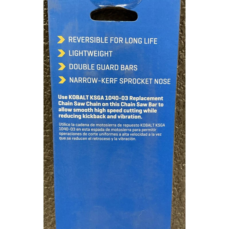 Kobalt KSGA 1040-03 - 14" Replacement Chainsaw Bar 40V Max