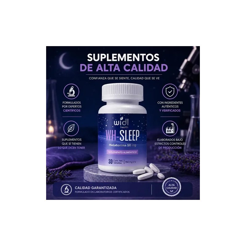 Melatonina 10 Mg Widl Health Máx Potencia pastillas para dormir