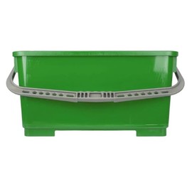 Pulex 6 Gallon Durable Lightweight Mop Bucket with Squeegee Carrying Clips and Ergonomic Handle for Floor and Window Cleaning - Green