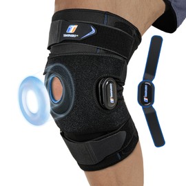 Plus Size Knee Brace for Women & Men, Patella Gel & Side Stabilizers for ACL, Meniscus Tear, Arthritis, Joint Pain and Injury Recovery, Hinged Knee Brace with Maximum Support and Strong Stability