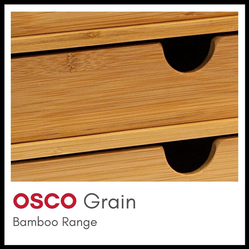 OSCO Bamboo Organiser | 6 Compartments | Office Tidy |