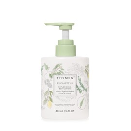 Thymes Large Replenishing Body Lotion - Moisturizing Body Lotion for Dry Skin - Scented with Notes of Eucalyptus Oil, Lemon, Petitgrain, Bergamot, Lemongrass, & Lush Fir (Eucalyptus, 16 fl oz)