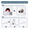 BRIGHT SHOWERS Strong Adhesive Shower Head Holder with Dual Angle