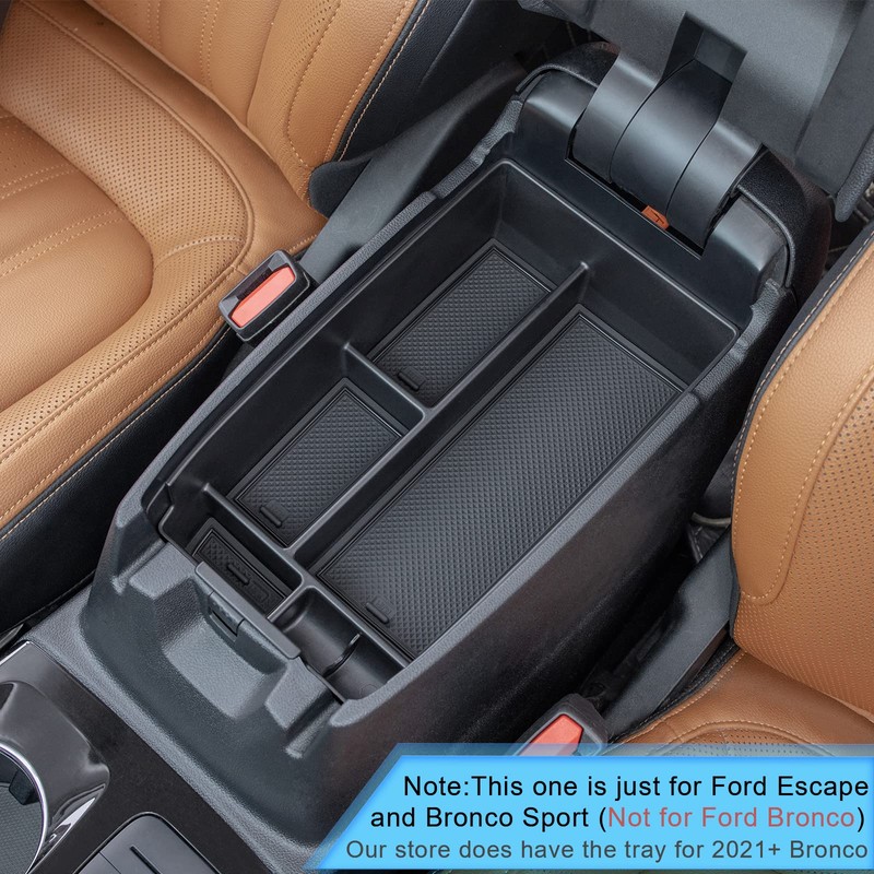 TOPINSTALL Center Console Tray Compatible with Bronco Sport 2021-2026/Ford Escape