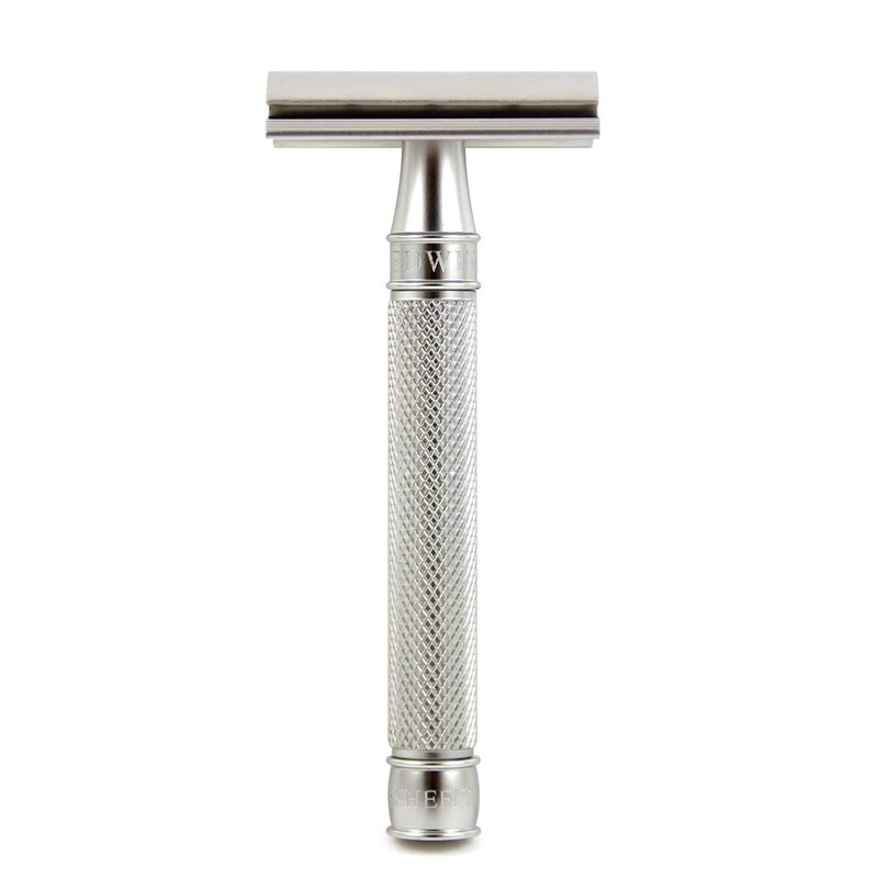 Edwin Jagger 3ONE6 DE Stainless Steel Safety Razor, Grooved, 1x