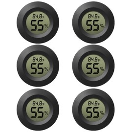 EEEkit 6-Pack Thermometer Hygrometer, Humidity Temperature Meter Gauge with LCD Monitor for Home Greenhouse Basement
