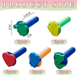 MEMOFYND 15 Pieces Sponge Stamps, Children'S Stamps, Children'S Painting Tools, Children'S Toys, Creative Stamps