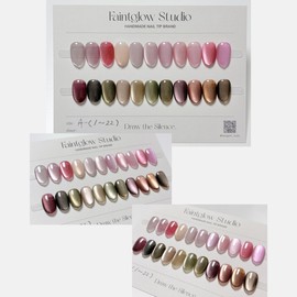 ⋆New color⋆63 types of glass bead magnetic gel one-color handmade nail tips - Stiletto / ⋆신상컬러⋆유리알 자석젤 63종 원컬러 수제네일팁 - 스틸레토