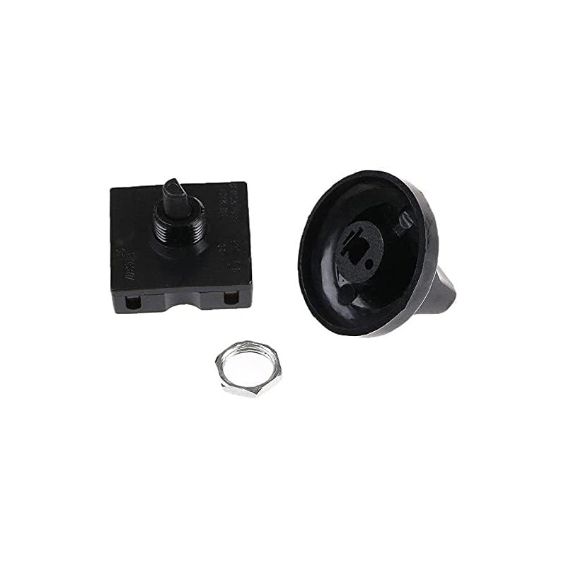 1 Pc Black Fan Rotary Switch 4 Position 3 Speed