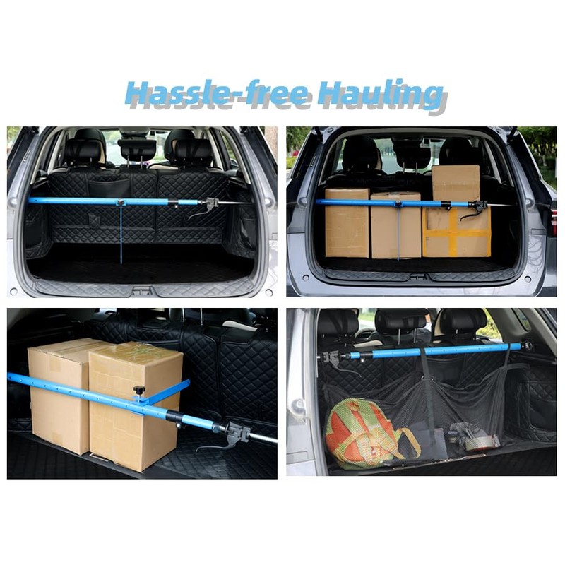 Leikius 2PK 79 inch Heavy Duty Adjustable Cargo Bars,200LB Capacity，Non-Slip
