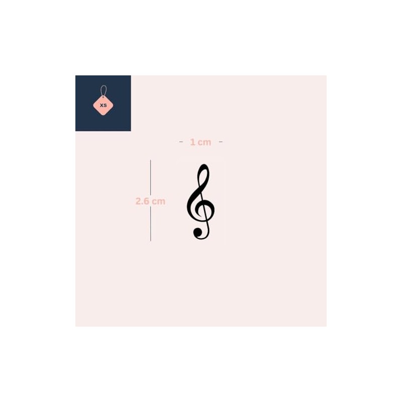 Small Treble Clef Tattoo | Temporalis® | Ephemeral, Vegan &