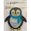 HOLIDAY TIME CHRISTMAS PENGUIN STICKER GEMSTONE GLITTER HAPPY PENGUIN